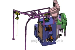 Hanger skotsprengingarvél getur uppfyllt ryðhreinsunarkröfur fyrir mismunandi...